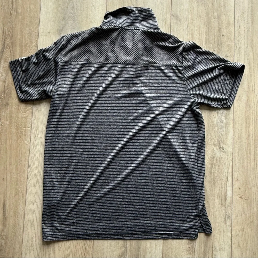 Adidas Golf Men's Feeder Stripe Polo Golf Shirt Black Striped Polo Shirt Lg NWOT